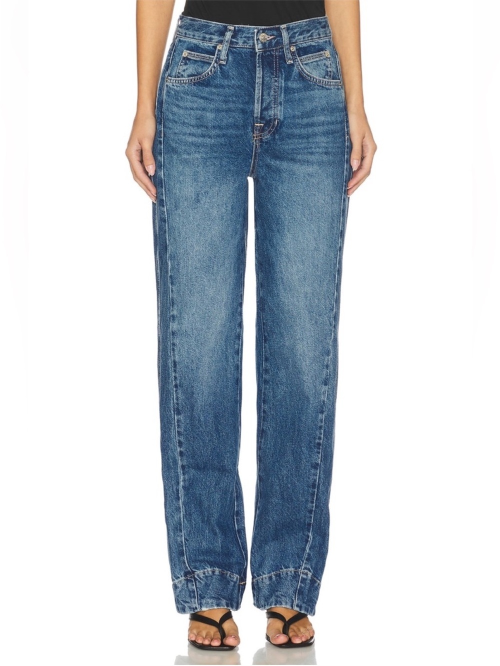 Free People We The Free Stick Around Slim Curve Jeans Size 30 Blue